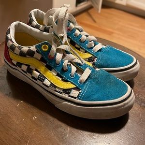 Size 1 kids vans sneakers retro